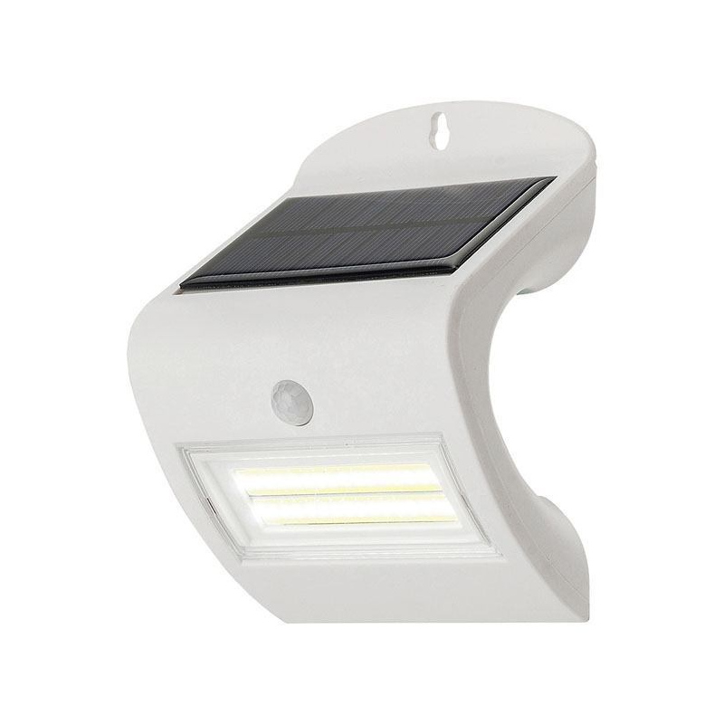 LED nástěnné solární osvětlení s čidlem OPAVA, 2W, denní bílá, IP44