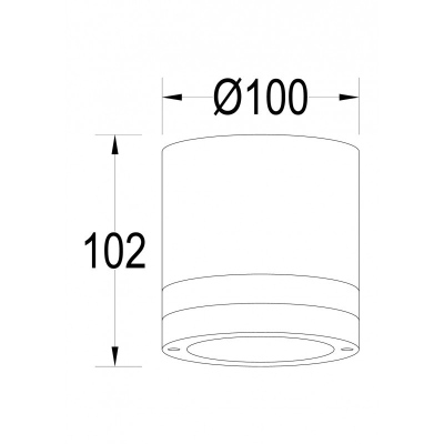 Venkovní stropní osvětlení FOCUS, 1xGU10, 35W, šedé, IP44