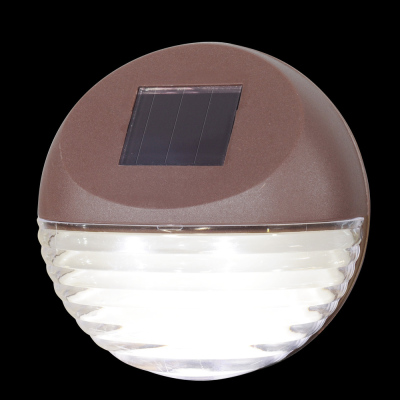 LED venkovní solární nástěnné svítidlo SOLAR, 11cm, hnědé