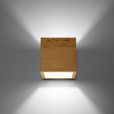 Nástěnné dřevěné osvětlení QUAD, 1xG9, 40W