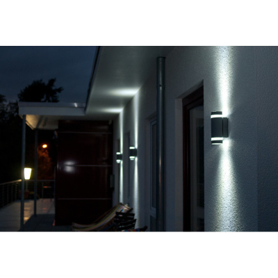 Venkovní nástěnné osvětlení FOCUS, 2xGU10, 35W, šedé, IP44