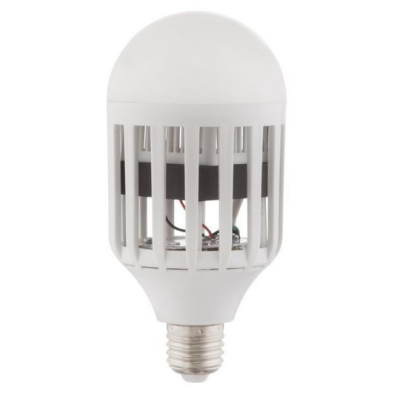 LED žárovka hubící hmyz, E27, 9W, 850lm, 6000K, studená bílá