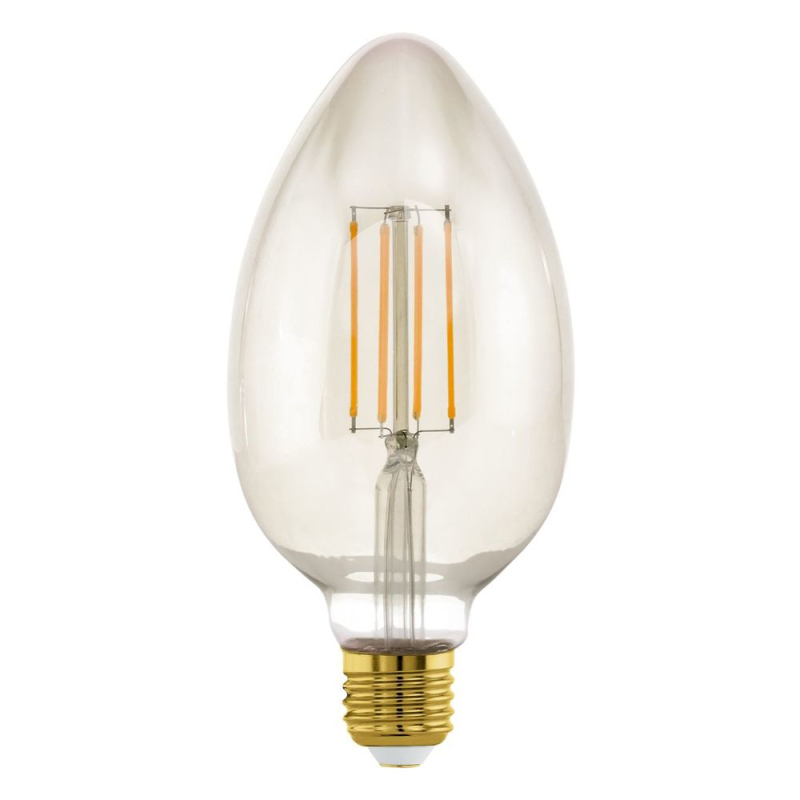 LED stmívatelná filamentová retro žárovka, E27, B80, 4W, 380lm, teplá bílá