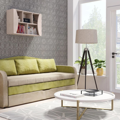 Rozkládací pohovka s úložným prostorem TURAN - zelená