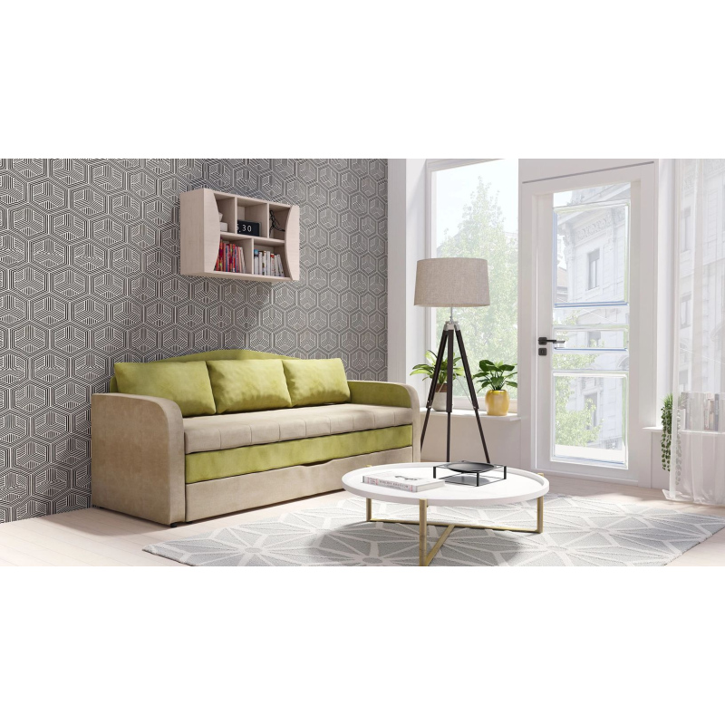 Rozkládací pohovka s úložným prostorem TURAN - zelená