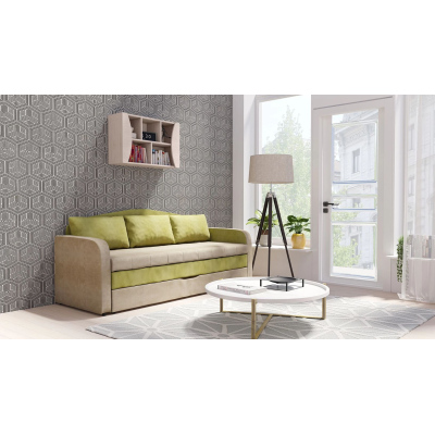 Rozkládací pohovka s úložným prostorem TURAN - zelená