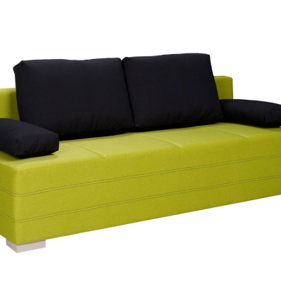 Rozkládací postel s polštáři s úložným prostorem IGOR - zelená