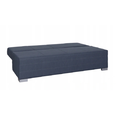 Rozkládací postel s polštáři s úložným prostorem IGOR - modrošedá / šedé polštáře