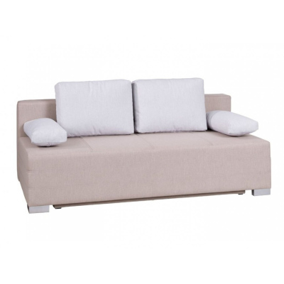 Rozkládací postel s polštáři s úložným prostorem IGOR - béžová