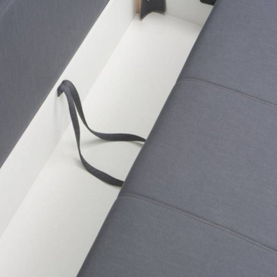 Rozkládací postel s polštáři s úložným prostorem IGOR - béžová