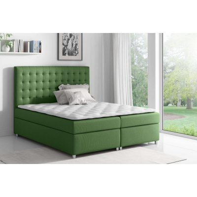 Kontinentální postel Evio zelená 140 + topper zdarma