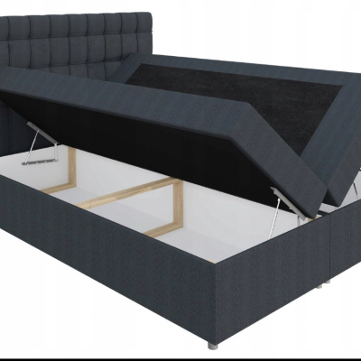 Dvoulůžková čalouněná postel Diana zelená 140 + Topper zdarma