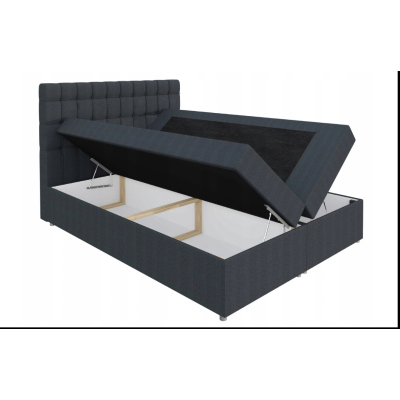 Čalouněná manželská postel Diana šedá 180 + Topper zdarma