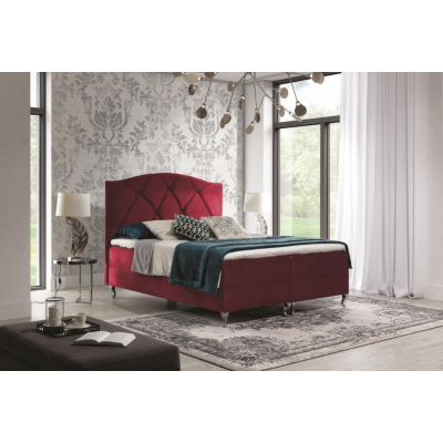 Kontinentální postel 160x200 BENITA - červená + topper ZDARMA