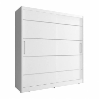 Skříň s posuvnými dveřmi 200 cm MARVAN - bílá