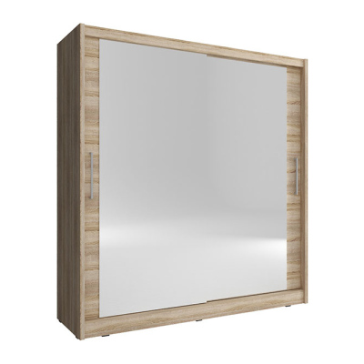Šatní skříň se zrcadlem 180 cm MARVAN 6 - dub sonoma