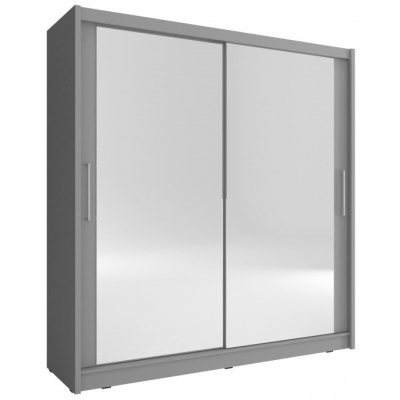 Šatní skříň se zrcadlem 180 cm MARVAN 6 - grafit
