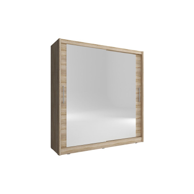 Šatní skříň se zrcadlem 200 cm MARVAN 6 - dub sonoma