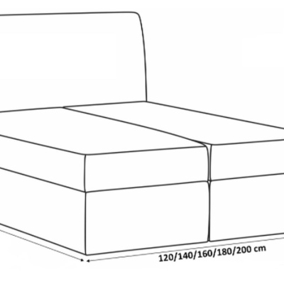 Čalouněná postel Gery hnědá 200 + topper zdarma