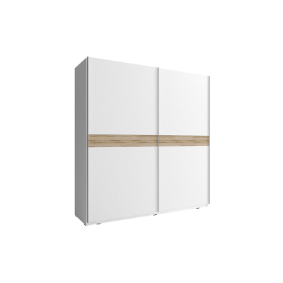 Šatní skříň 150 cm MELODY 6 - bílá / dub sonoma