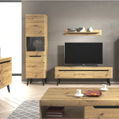 Vitrína do obývacího pokoje NATHANIEL - dub artisan