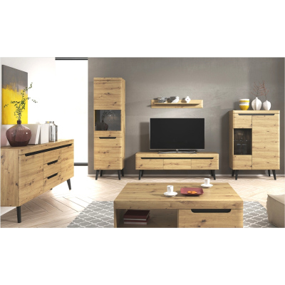 Vitrína do obývacího pokoje NATHANIEL - dub artisan