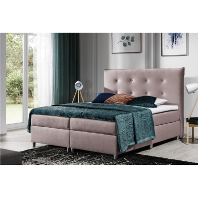 Čalouněná postel 120x200 PILAR - růžová + topper ZDARMA