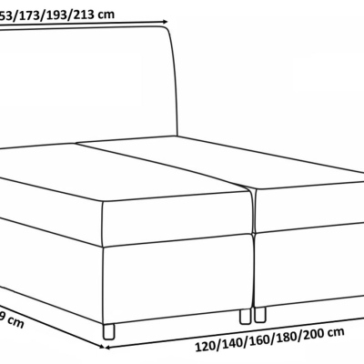 Čalouněná postel 140x200 PILAR - růžová + topper ZDARMA