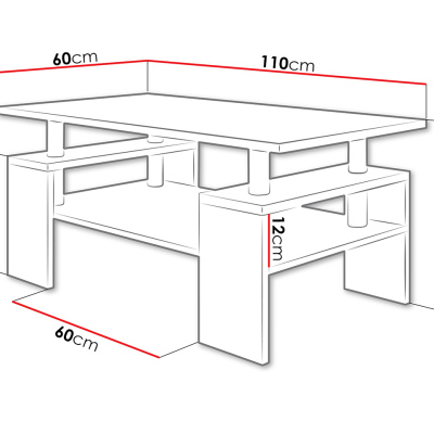Konferenční stolek SIMON - dub sonoma