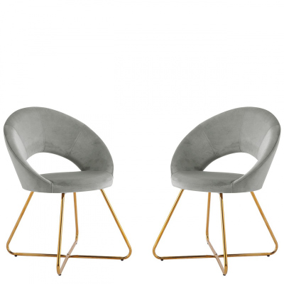 Set dvou moderních židlí GALA - šedá