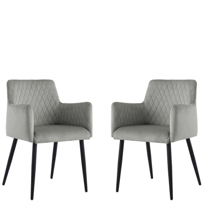 Set dvou moderních židlí PILAR - šedá