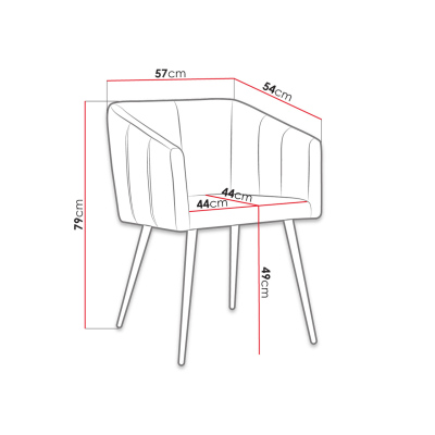 Set dvou moderních židlí DIA - zelená
