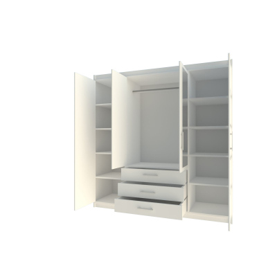 Šatní skříň 196 cm se zrcadlem OFELIA D4 - dub sonoma