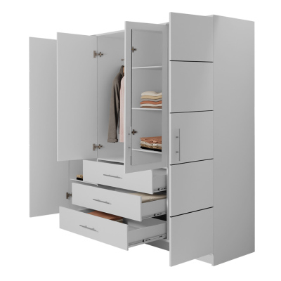 Šatní skříň 196 cm se zrcadlem OFELIA D4 - dub sonoma