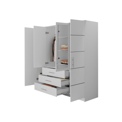 Šatní skříň 196 cm se zrcadlem OFELIA D4 - dub sonoma