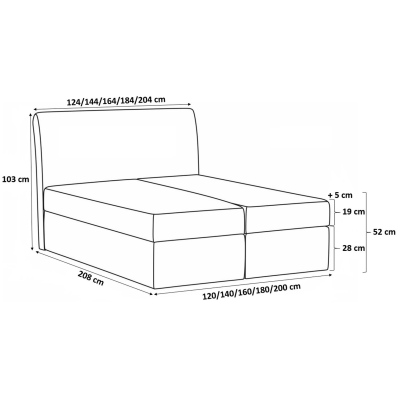 Čalouněné jednolůžko 120x200 SVEN - bílá eko kůže + toper ZDARMA