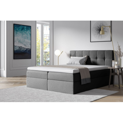 Čalouněná postel s úložným prostorem 120x200 RECIVIO - šedá