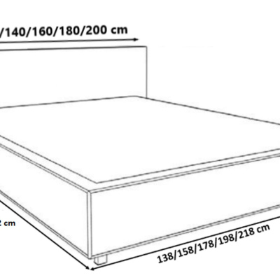 Praktická postel s polštáři 140x200 DUBAI - zelená