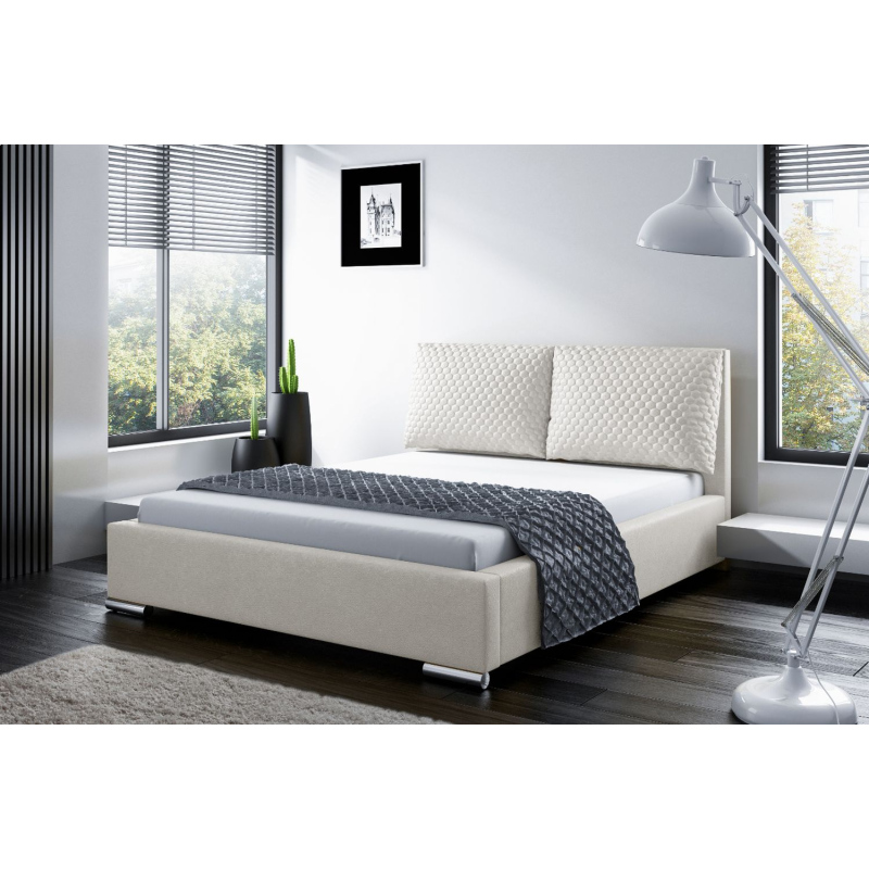 Praktická postel s polštáři 180x200 DUBAI - béžová