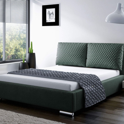 Praktická postel s polštáři 180x200 DUBAI - zelená