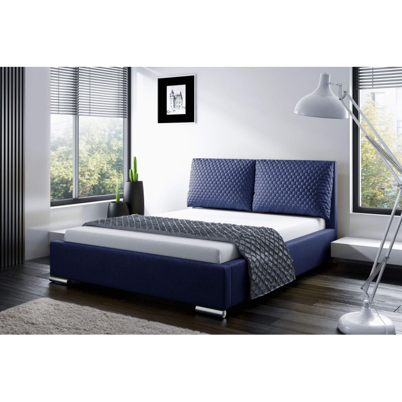 Praktická postel s polštáři 180x200 DUBAI - modrá