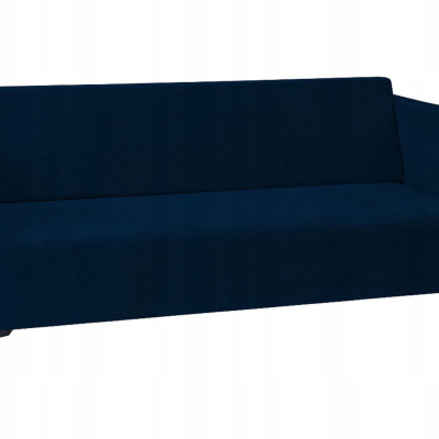 Trojmístná pohovka SIMON - tmavě modrá / nožičky černý lesk