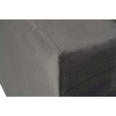 Rohová sedačka ORLIN - tmavě šedá / kovové nohy