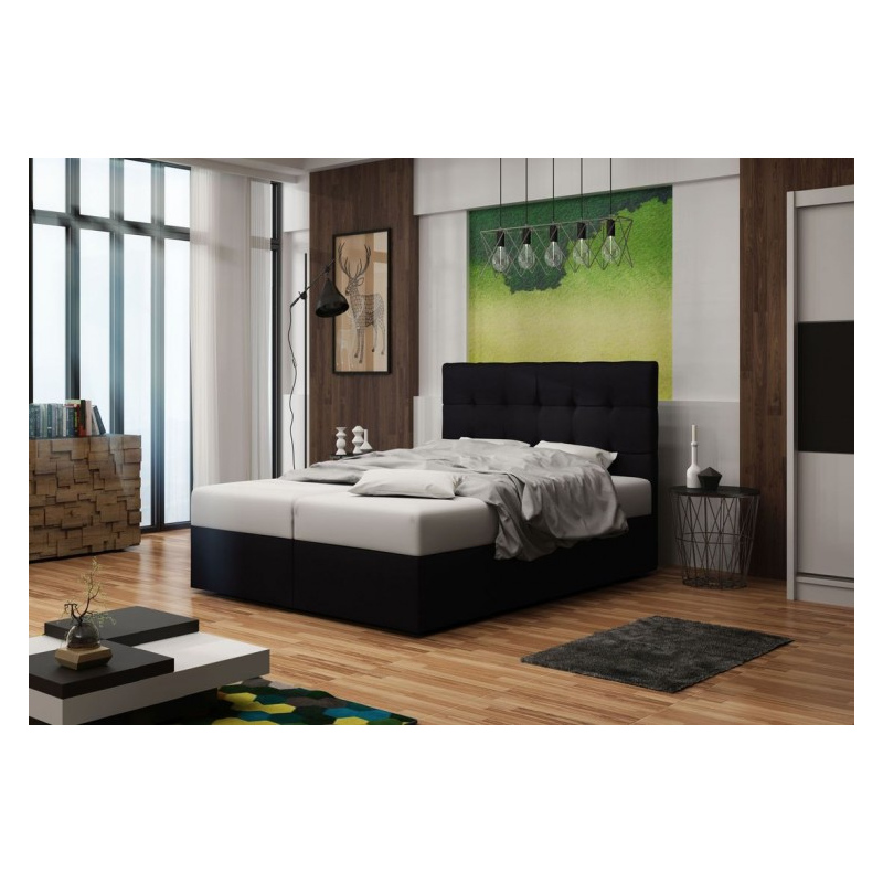 Čalouněná manželská postel DELILAH 2 140x200 - antracit