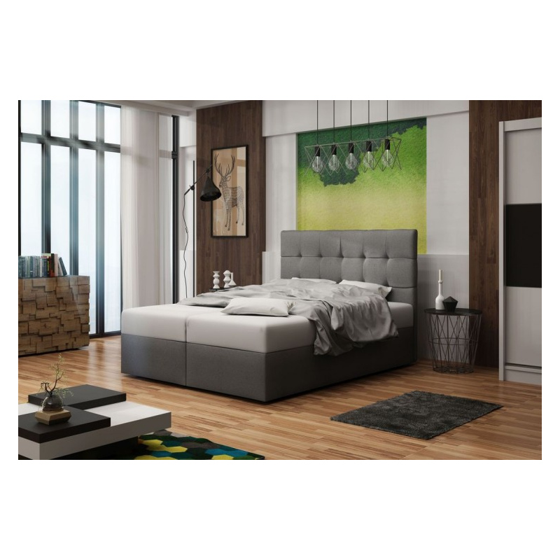 Čalouněná manželská postel DELILAH 2 180x200 - šedá
