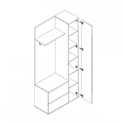 Nábytek do předsíně HAZEL - bílý