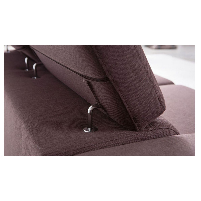 Rozkládací sedačka FANNI - šedá, pravý roh