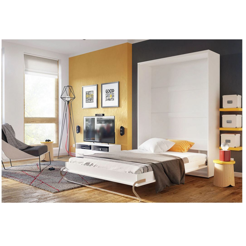 Vertikální výklopná manželská postel 140x200 CELENA 1 - bílá