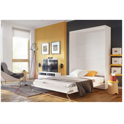 Vertikální výklopná manželská postel 140x200 CELENA 1 - bílá