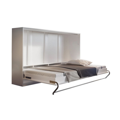 Horizontální výklopná manželská postel 140x200 CELENA 1 - bílá